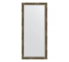 Зеркало настенное с фацетом EVOFORM в багетной раме старое дерево с плетением, 73х163 см, BY 3590