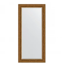 Зеркало настенное с фацетом EVOFORM в багетной раме травленая бронза, 79х169 см, BY 3602