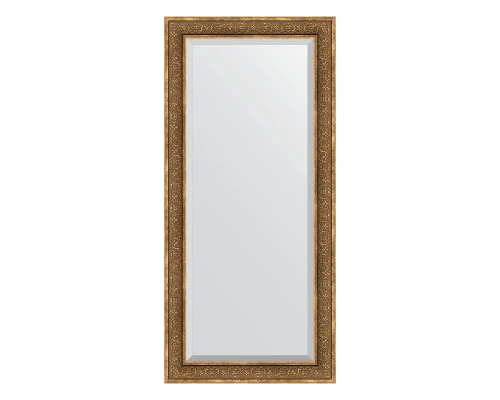 Зеркало настенное с фацетом EVOFORM в багетной раме вензель бронзовый, 79х169 см, BY 3604
