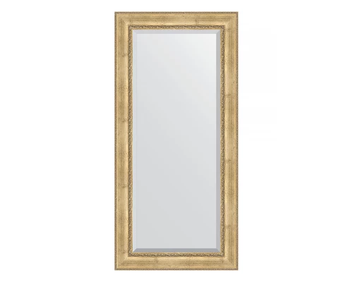 Зеркало настенное с фацетом EVOFORM в багетной раме состаренное серебро с орнаментом, 82х172 см, BY 3610