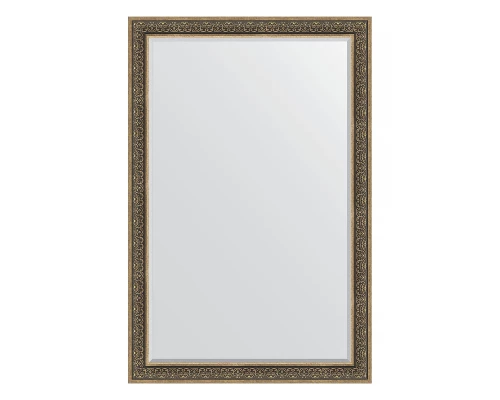 Зеркало настенное с фацетом EVOFORM в багетной раме везель серебряный, 119х179 см, BY 3631