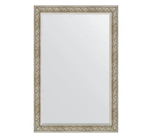 Зеркало настенное с фацетом EVOFORM в багетной раме барокко серебро, 120х180 см, BY 3632