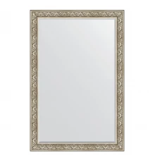 Зеркало настенное с фацетом EVOFORM в багетной раме барокко серебро, 120х180 см, BY 3632