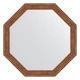Зеркало настенное Octagon EVOFORM в багетной раме сухой тростник, 59х59 см, BY 3662