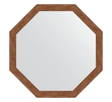 Зеркало настенное Octagon EVOFORM в багетной раме сухой тростник, 69х69 см, BY 3663