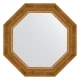 Зеркало настенное Octagon EVOFORM в багетной раме состаренная бронза с плетением, 53х53 см, BY 3673