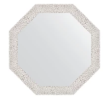 Зеркало настенное Octagon EVOFORM в багетной раме чеканка белая, 48,2х48,2 см, BY 3676
