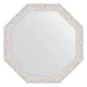 Зеркало настенное Octagon EVOFORM в багетной раме чеканка белая, 48,2х48,2 см, BY 3676
