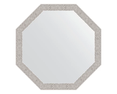 Зеркало настенное Octagon EVOFORM в багетной раме волна алюминий, 58,2х58,2 см, BY 3683