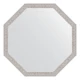 Зеркало настенное Octagon EVOFORM в багетной раме волна алюминий, 68,2х68,2 см, BY 3684