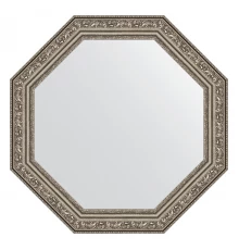 Зеркало настенное Octagon EVOFORM в багетной раме виньетка состаренное серебро, 50,4х50,4 см, BY 3691