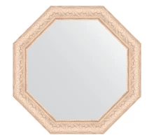 Зеркало настенное Octagon EVOFORM в багетной раме белёный дуб, 50,8х50,8 см, BY 3697
