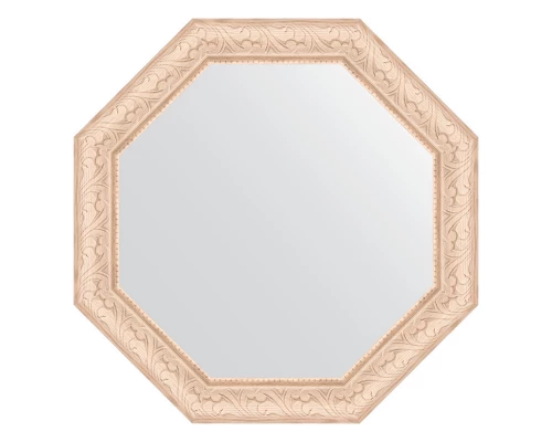 Зеркало настенное Octagon EVOFORM в багетной раме белёный дуб, 50,8х50,8 см, BY 3697
