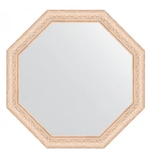 Зеркало настенное Octagon EVOFORM в багетной раме белёный дуб, 60,8х60,8 см, BY 3698