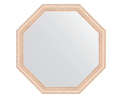 Зеркало настенное Octagon EVOFORM в багетной раме белёный дуб, 70,8х70,8 см, BY 3699