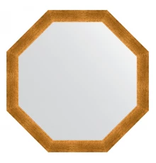 Зеркало настенное Octagon EVOFORM в багетной раме травленое золото, 70,4х70,4 см, BY 3702