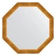 Зеркало настенное Octagon EVOFORM в багетной раме травленое золото, 70,4х70,4 см, BY 3702