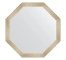 Зеркало настенное Octagon EVOFORM в багетной раме травленое серебро, 70,4х70,4 см, BY 3705
