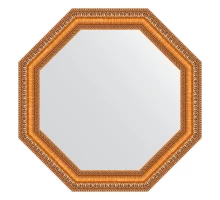 Зеркало настенное Octagon EVOFORM в багетной раме золотые бусы на бронзе, 51,6х51,6 см, BY 3706