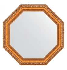 Зеркало настенное Octagon EVOFORM в багетной раме золотые бусы на бронзе, 51,6х51,6 см, BY 3706