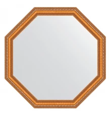 Зеркало настенное Octagon EVOFORM в багетной раме золотые бусы на бронзе, 71,6х71,6 см, BY 3708