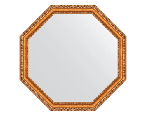 Зеркало настенное Octagon EVOFORM в багетной раме золотые бусы на бронзе, 71,6х71,6 см, BY 3708