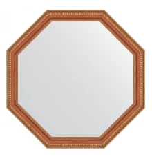 Зеркало настенное Octagon EVOFORM в багетной раме бронзовые бусы на дереве, 71,6х71,6 см, BY 3714
