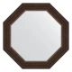 Зеркало настенное Octagon EVOFORM в багетной раме палисандр, 51,6х51,6 см, BY 3721