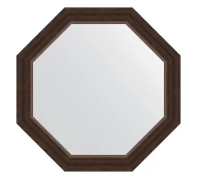 Зеркало настенное Octagon EVOFORM в багетной раме палисандр, 61,6х61,6 см, BY 3722