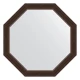Зеркало настенное Octagon EVOFORM в багетной раме палисандр, 71,6х71,6 см, BY 3723