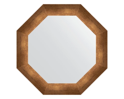 Зеркало настенное Octagon EVOFORM в багетной раме состаренная бронза, 52,6х52,6 см, BY 3730