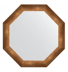 Зеркало настенное Octagon EVOFORM в багетной раме состаренная бронза, 62,6х62,6 см, BY 3731