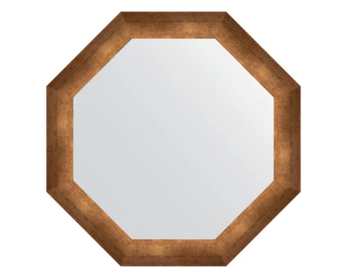 Зеркало настенное Octagon EVOFORM в багетной раме состаренная бронза, 62,6х62,6 см, BY 3731