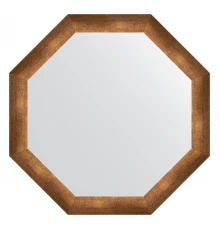 Зеркало настенное Octagon EVOFORM в багетной раме состаренная бронза, 72,6х72,6 см, BY 3732