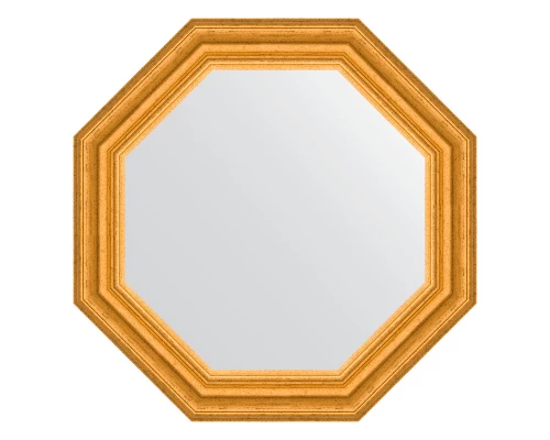 Зеркало настенное Octagon EVOFORM в багетной раме состаренное золото, 52,6х52,6 см, BY 3733