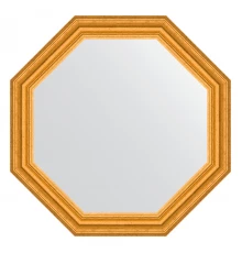 Зеркало настенное Octagon EVOFORM в багетной раме состаренное золото, 62,6х62,6 см, BY 3734