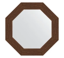 Зеркало настенное Octagon EVOFORM в багетной раме мозаика античная медь, 53х53 см, BY 3739