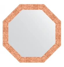 Зеркало настенное Octagon EVOFORM в багетной раме соты медь, 73х73 см, BY 3744