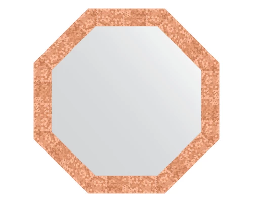 Зеркало настенное Octagon EVOFORM в багетной раме соты медь, 73х73 см, BY 3744