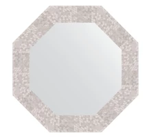 Зеркало настенное Octagon EVOFORM в багетной раме соты алюминий, 53х53 см, BY 3745