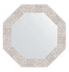 Зеркало настенное Octagon EVOFORM в багетной раме соты алюминий, 53х53 см, BY 3745