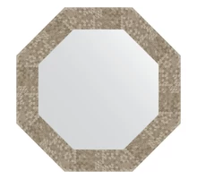 Зеркало настенное Octagon EVOFORM в багетной раме соты титан, 53х53 см, BY 3748