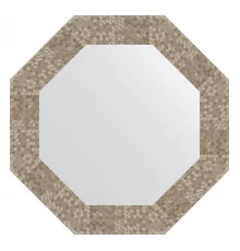 Зеркало настенное Octagon EVOFORM в багетной раме соты титан, 53х53 см, BY 3748