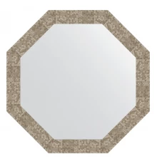 Зеркало настенное Octagon EVOFORM в багетной раме соты титан, 73х73 см, BY 3750