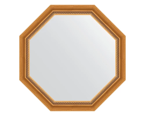 Зеркало настенное Octagon EVOFORM в багетной раме состаренное золото с плетением, 73,2х73,2 см, BY 3753