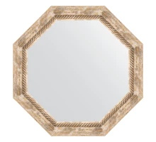Зеркало настенное Octagon EVOFORM в багетной раме прованс с плетением, 63,2х63,2 см, BY 3758