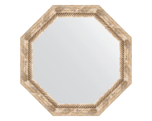 Зеркало настенное Octagon EVOFORM в багетной раме прованс с плетением, 63,2х63,2 см, BY 3758