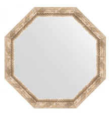 Зеркало настенное Octagon EVOFORM в багетной раме прованс с плетением, 73,2х73,2 см, BY 3759