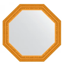 Зеркало настенное Octagon EVOFORM в багетной раме сусальное золото, 74,8х74,8 см, BY 3765
