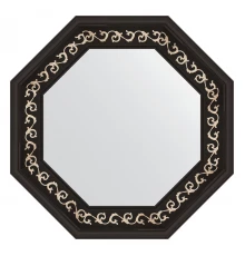Зеркало настенное Octagon EVOFORM в багетной раме чёрный ардеко, 55х55 см, BY 3766